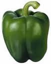 Pimiento morrón verde.