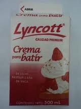 Crema Para Batir Lyncott,500ml.