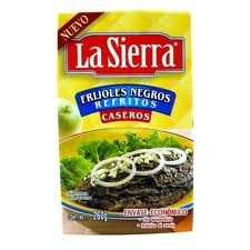 Frijoles negros  refritos La Sierra (bolsa 430grs)